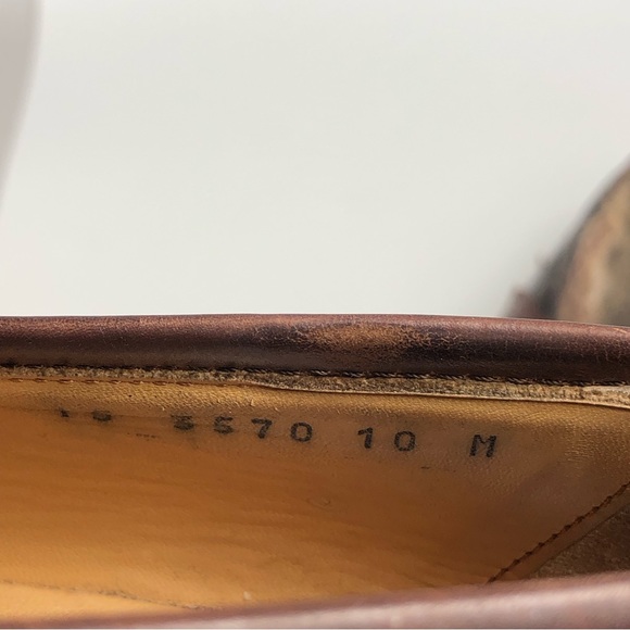 Johnston and Murphy Men’s Croc Print Brown Loafers with Tassel Kilt Size 10M - Picture 8 of 9